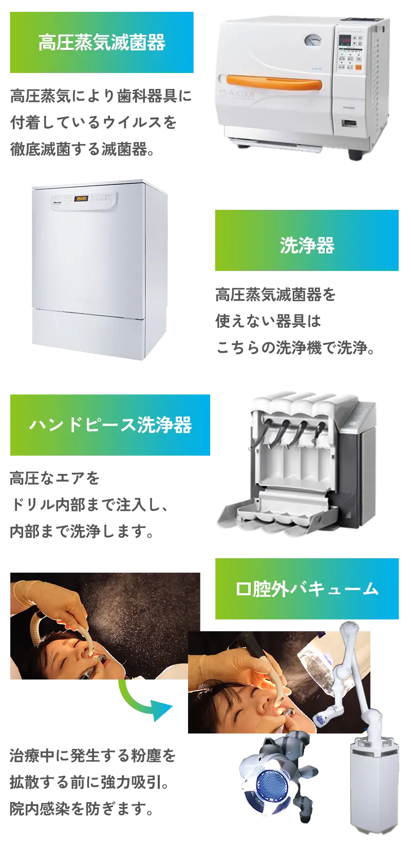 様々な滅菌対策機器